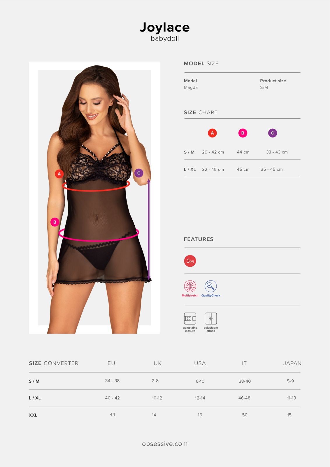 Komplet Babydoll Joylace 2 Komplet Babydoll Joylace - obrazek 2